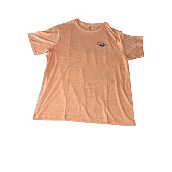 Havana Jim Mens Short Sleeve UPF Crewneck T-Shirt XL Peach Outdoor Casual Soft - Picture 1 of 14